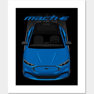 Ford Mustang Mach E SUV - Grabber Blue Posters and Art